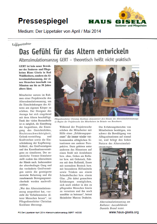Alterssimulationsanzug GERT